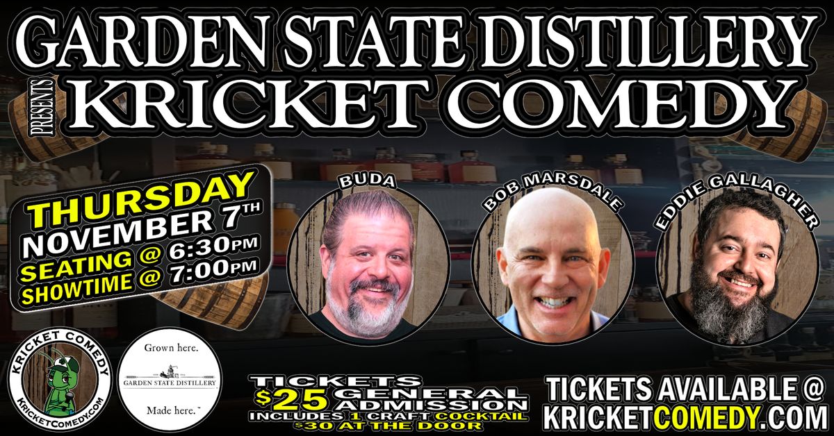 Garden State Distillery presents Kricket Comedy