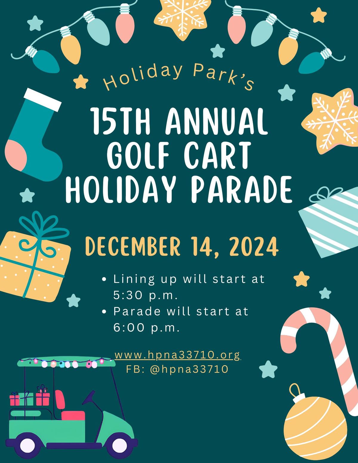 15th Annual Holiday Park Holiday Golf Cart Parade 