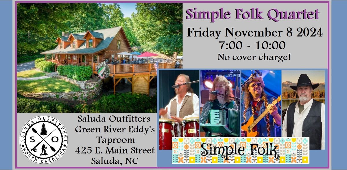 Simple Folk Quartet at Green River Eddy's Taproom in Saluda