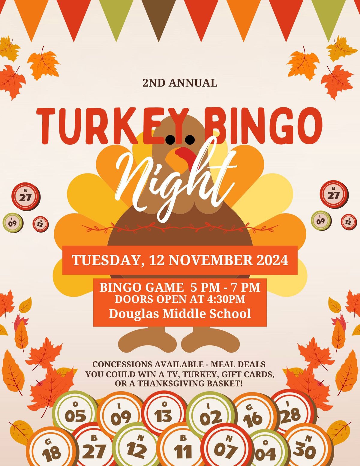 2nd Annual Turkey Bingo Night