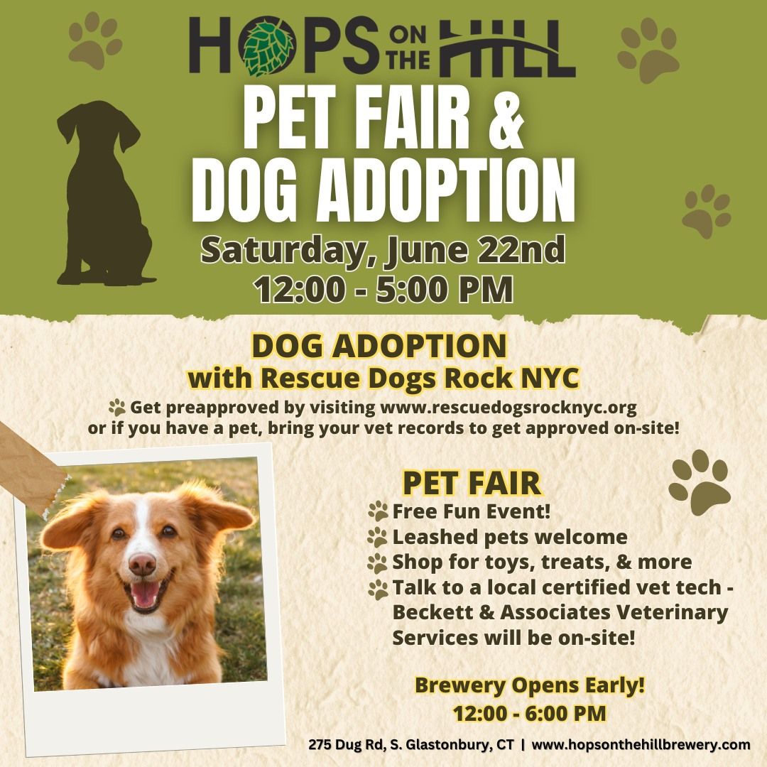 Pet Fair & Dog Adoption at Hops on the Hill