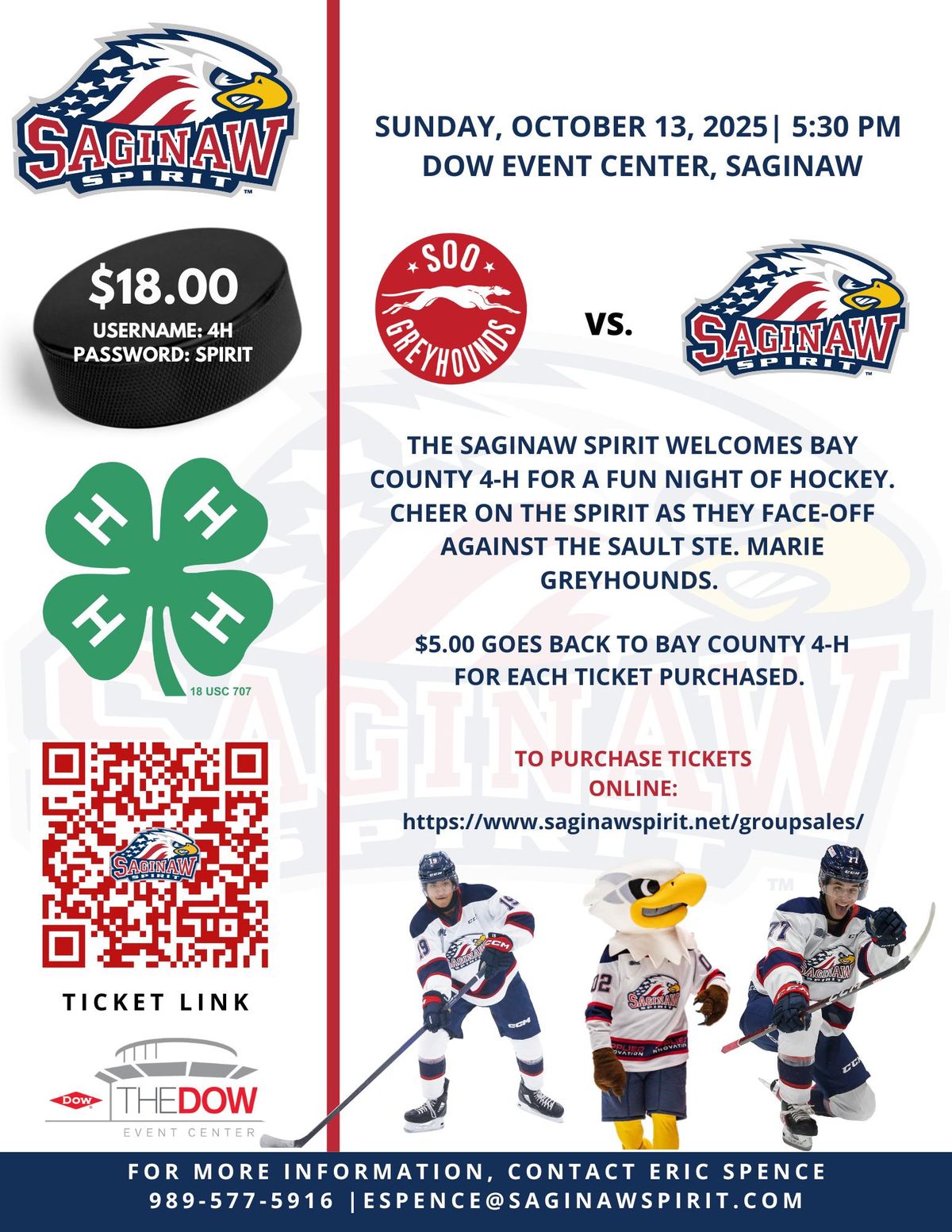 4-H Advisory Council's Night Out with the Saginaw Spirit