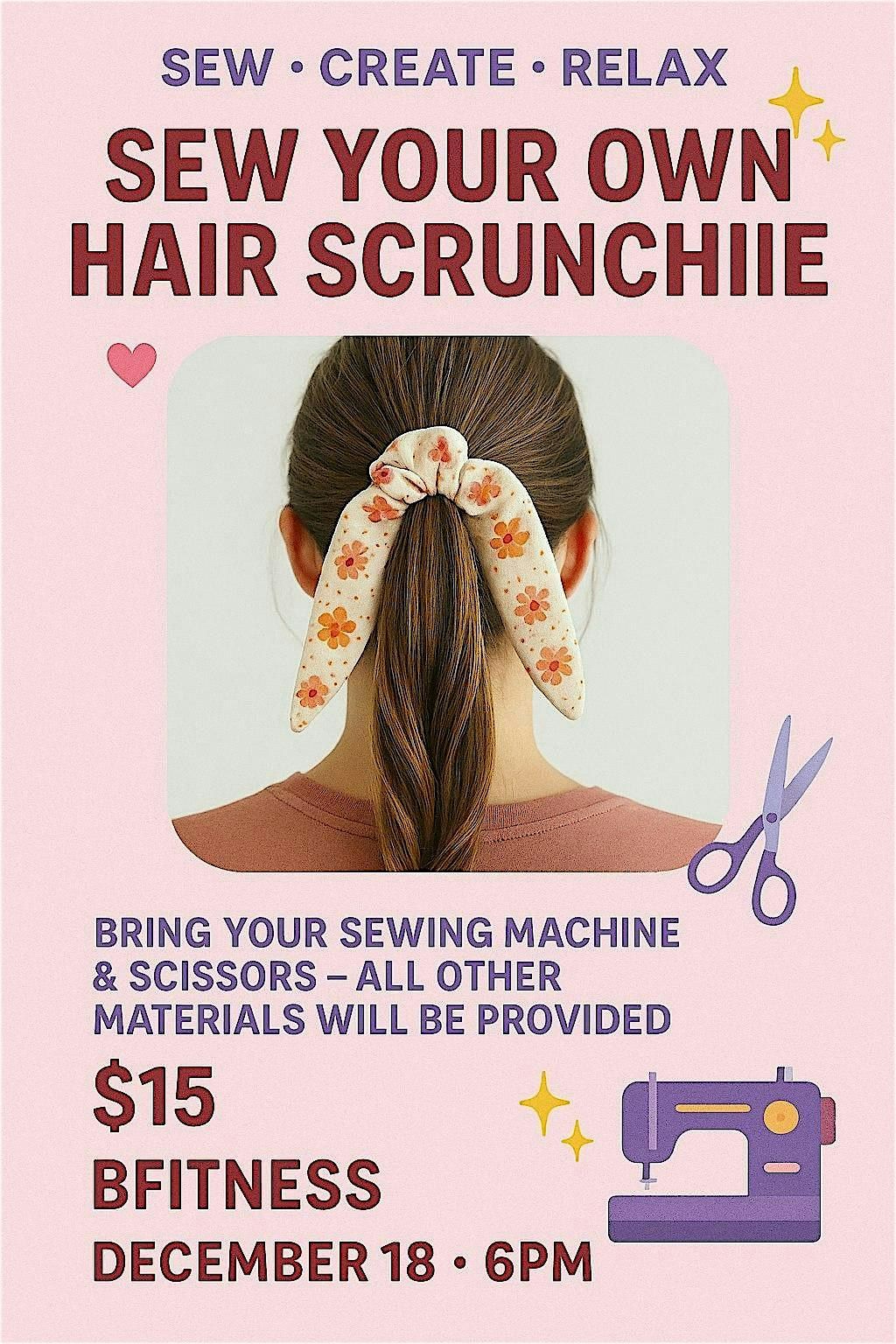 Sew your Own Holiday scrunchie