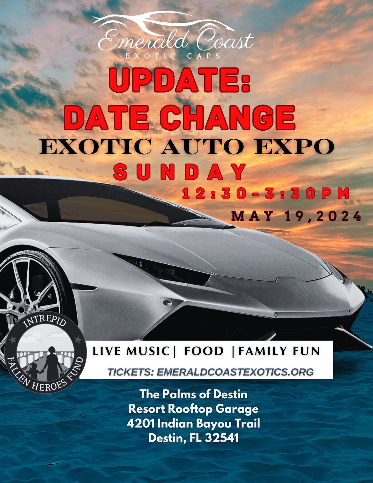 UPDATE : Moved to May 19th -Emerald Coast Exotic Cars 2024 Auto Expo
