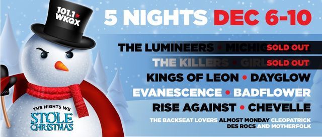 The Nights We Stole Christmas w\/ Kings of Leon