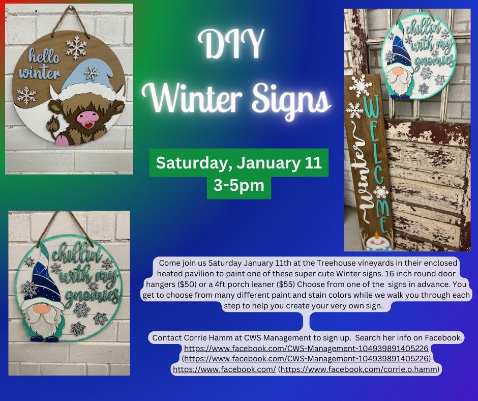 DIY Winter Signs