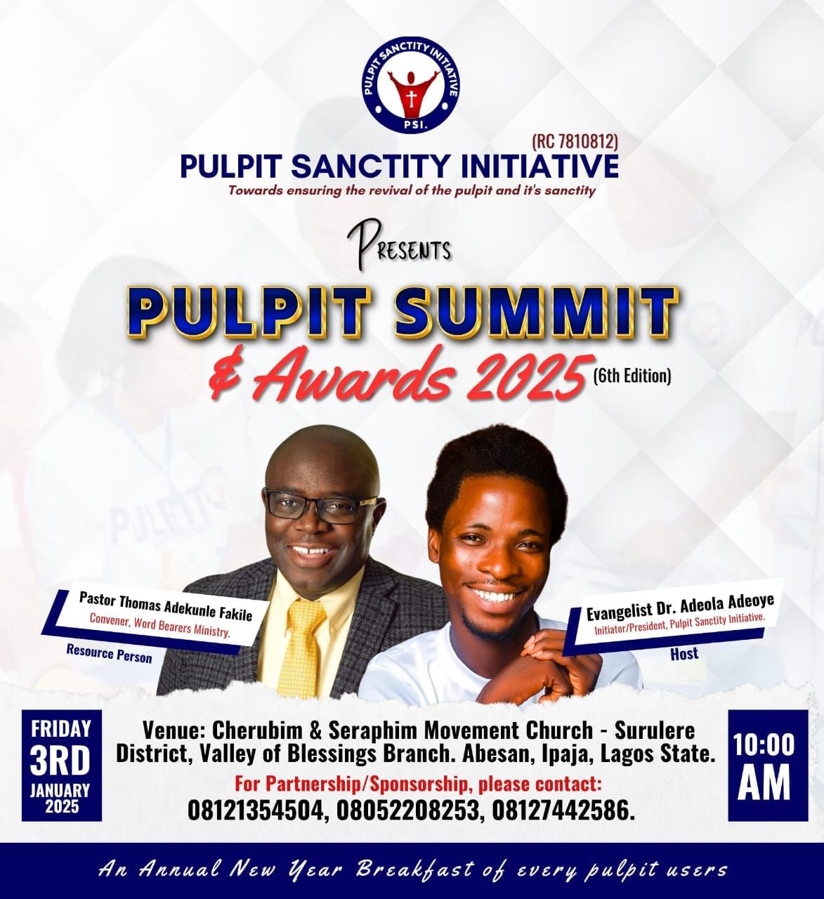 PULPIT SUMMIT & AWARDS 2025 (The 6th Edition)