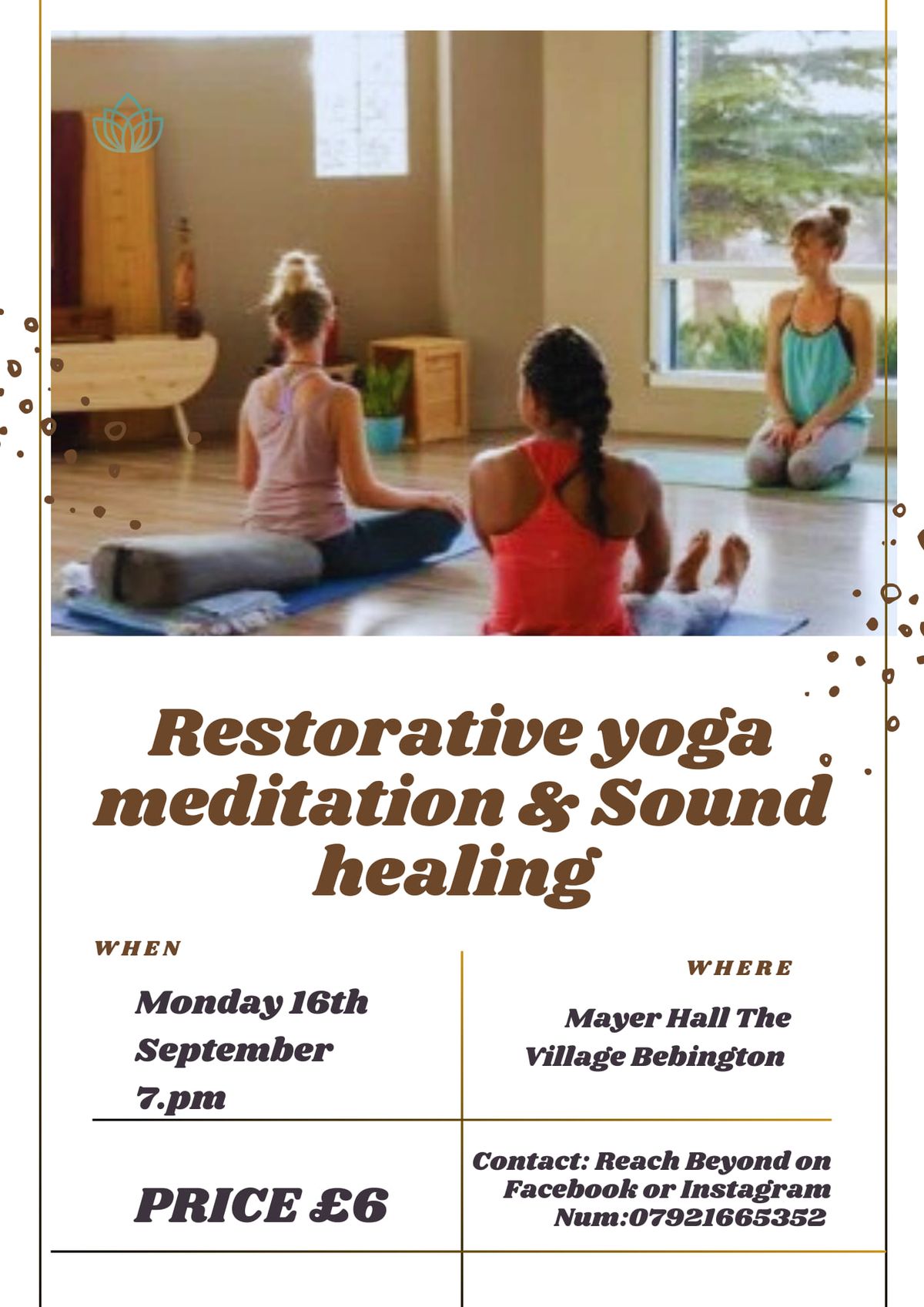 Restorative Yoga, Meditation and Sound Healing 