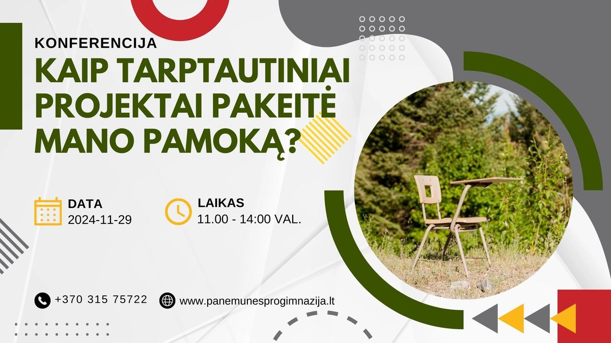 Konferencija \u201eKaip tarptautiniai projektai pakeit\u0117 mano pamok\u0105?\u201c