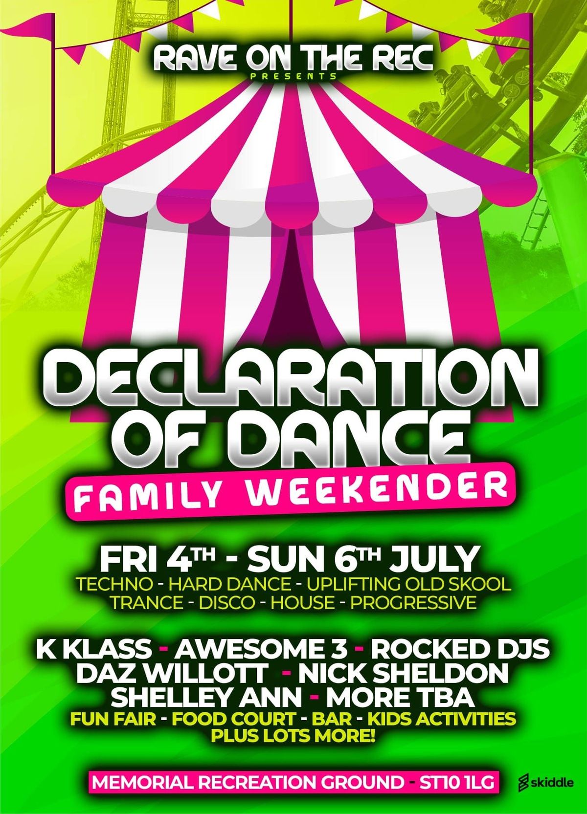 Rave on the rec presents Declaration of Dance family weekender