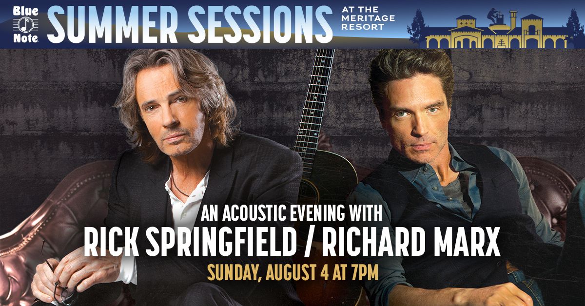 An Acoustic Evening with Rick Springfield \/ Richard Marx
