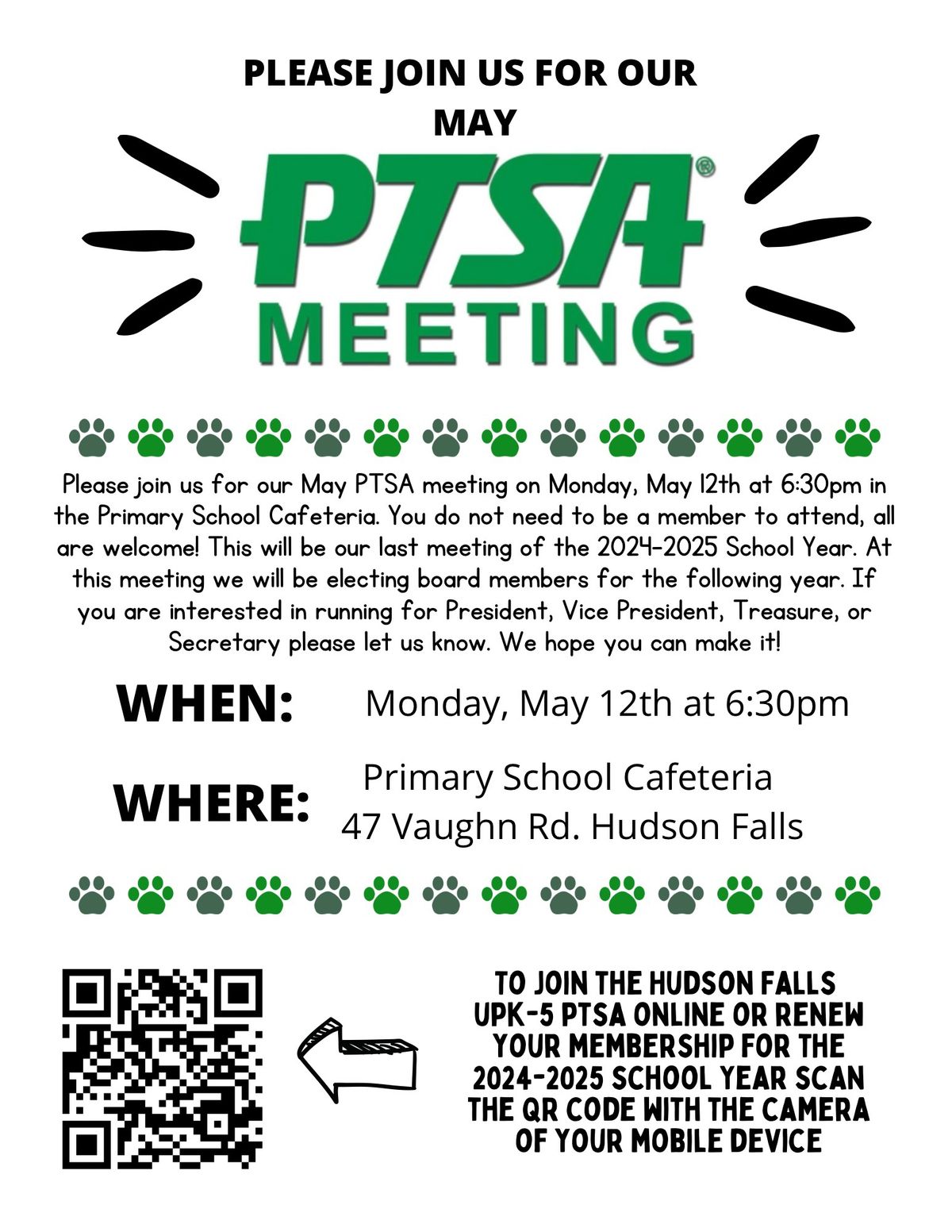 May 2025 PTSA Meeting 