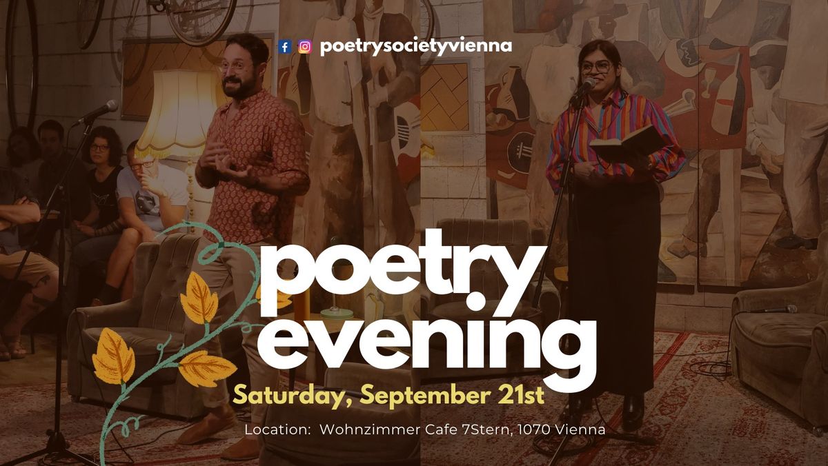 Poetry Society Vienna: Poetry Evening im 7*Stern Wohnzimmer