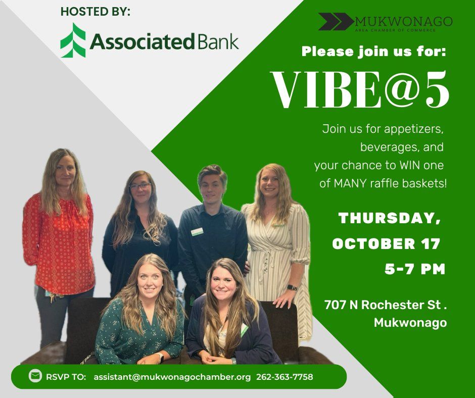 October VIBE@5 at Associated Bank Mukwonago