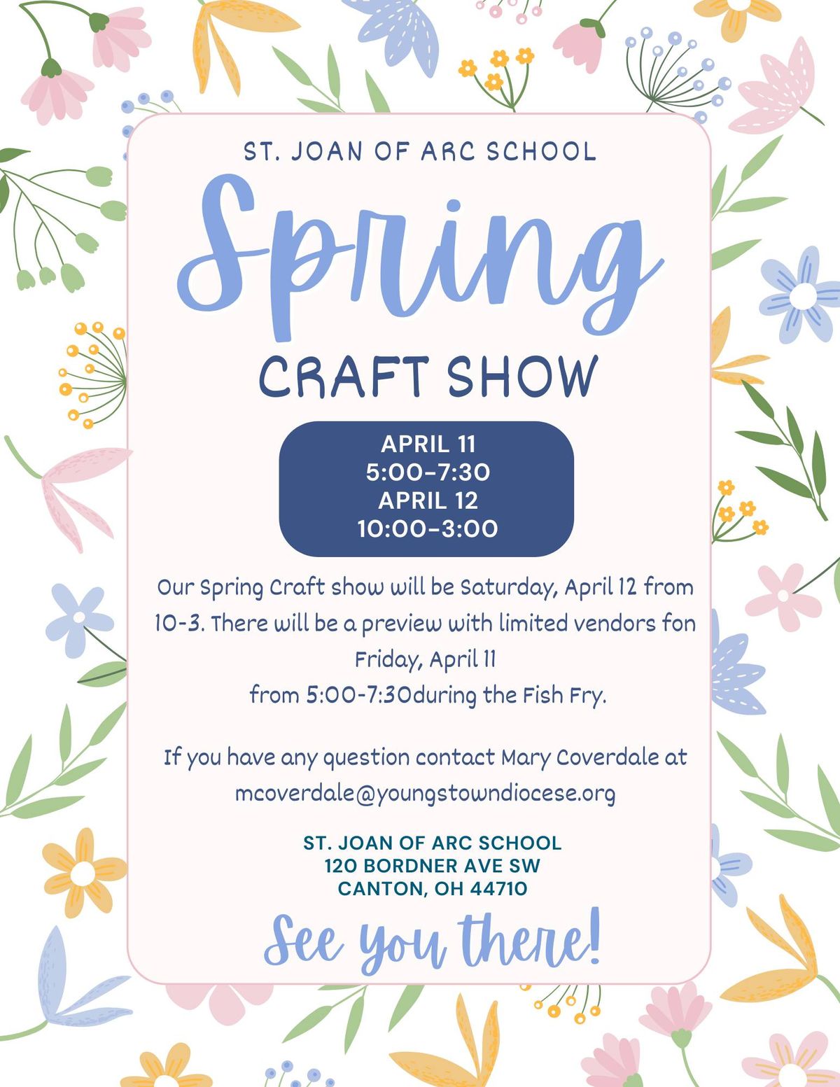 SJA School Spring Craft Show