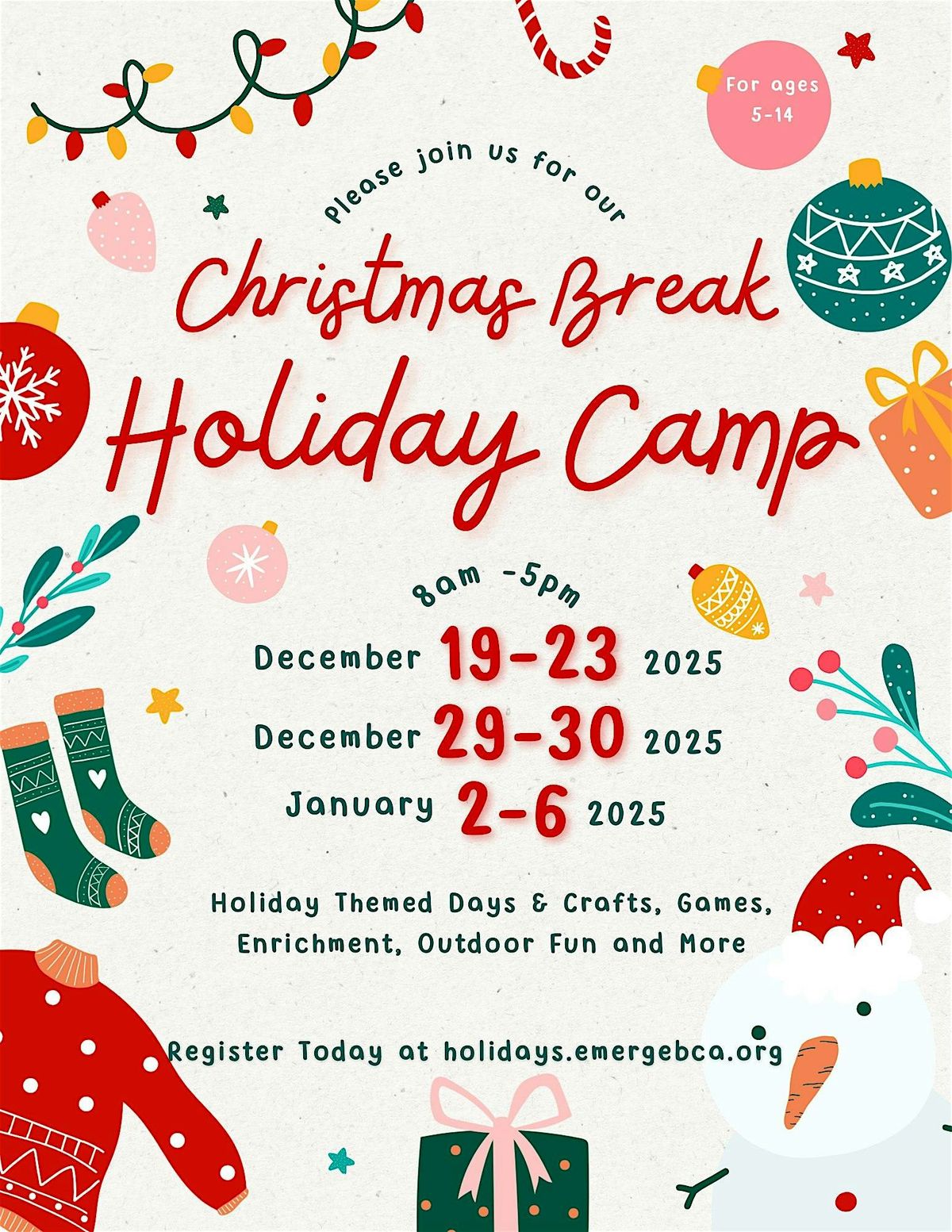 Christmasl Holiday Camp