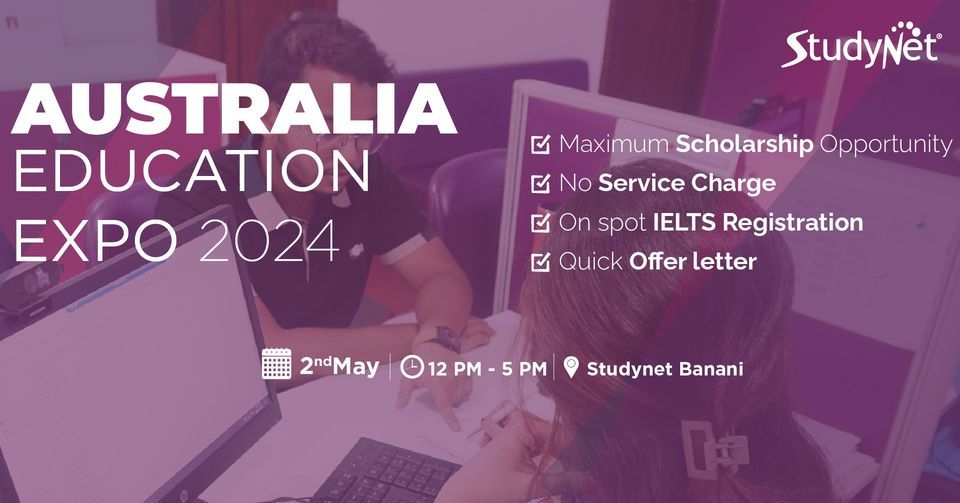 Join Our Australian Education Expo 2024 I 2nd May I 12PM- 5PM