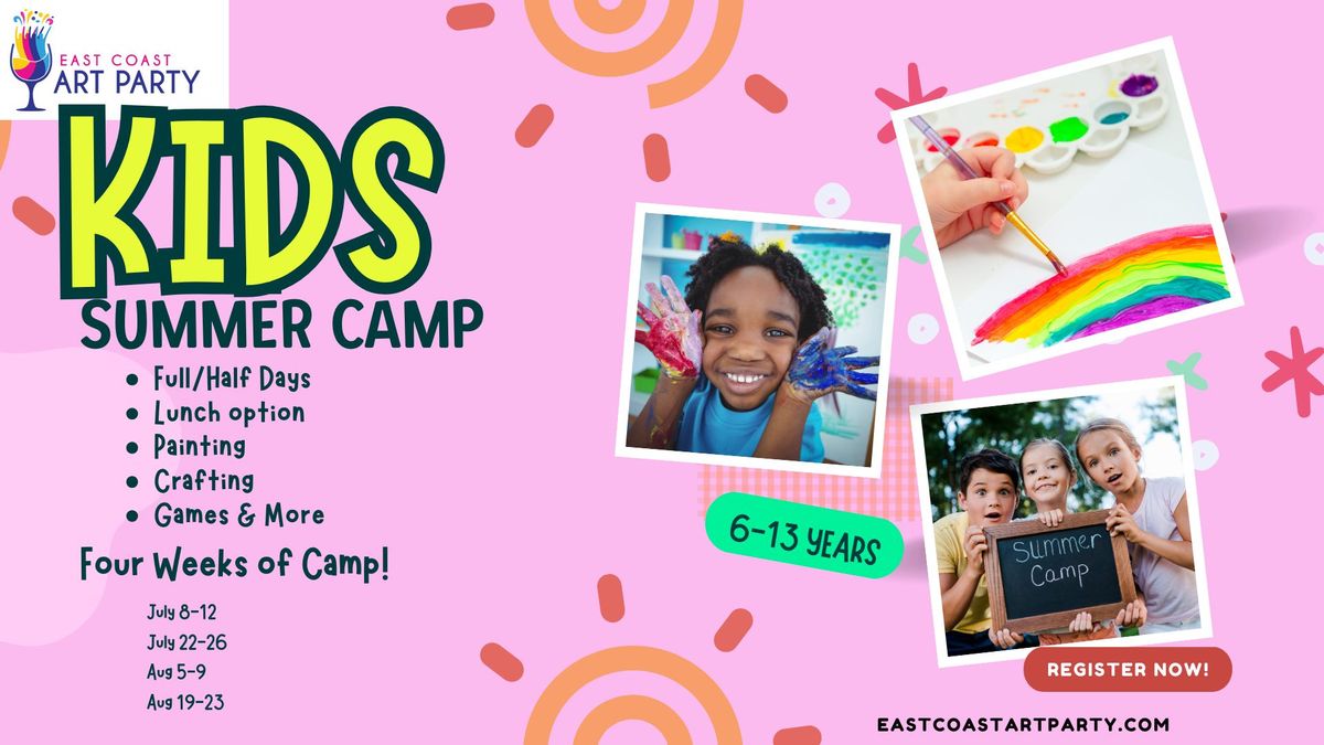 Summer Break Kids Camp - July 22-26 - Art Party Studio, Charlottetown