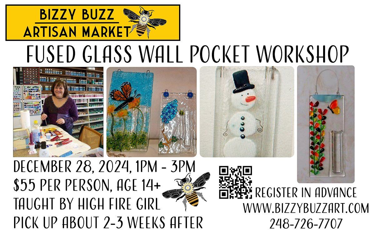 12\/28\/24 Fused Glass Wall Pocket Workshop