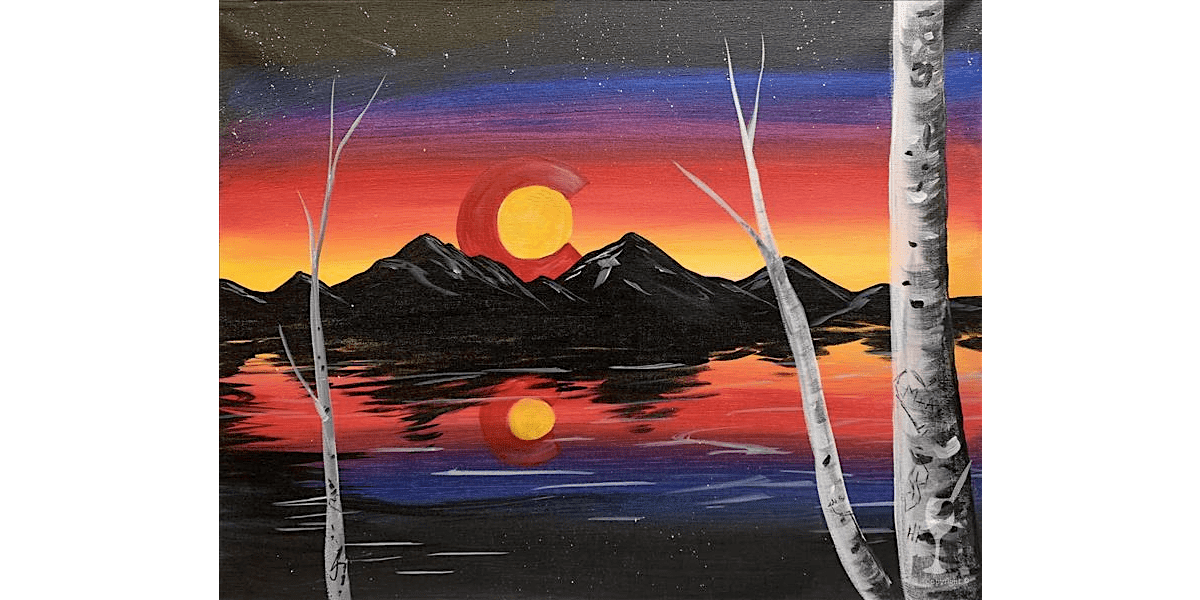 Sunset Over Colorado Mountains - Paint and Sip in Denver | Classpop!\u2122