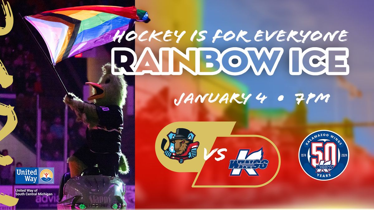 Hockey is for Everyone | Rainbow Ice I Bloomington Bison @ Kalamazoo Wings