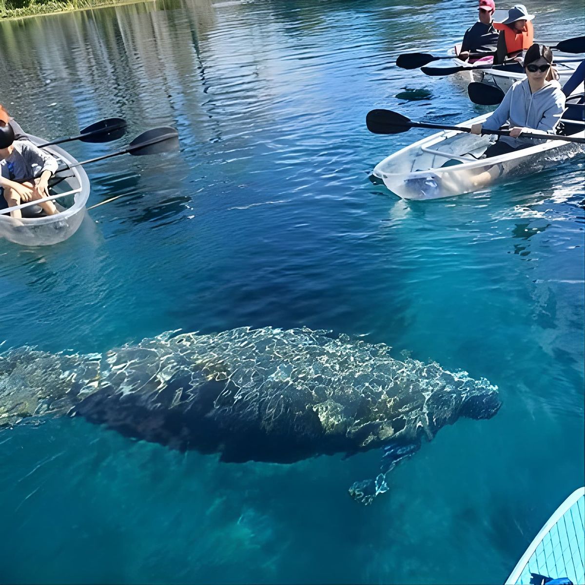 Clear Kayak or Paddleboard Manatee Adventure