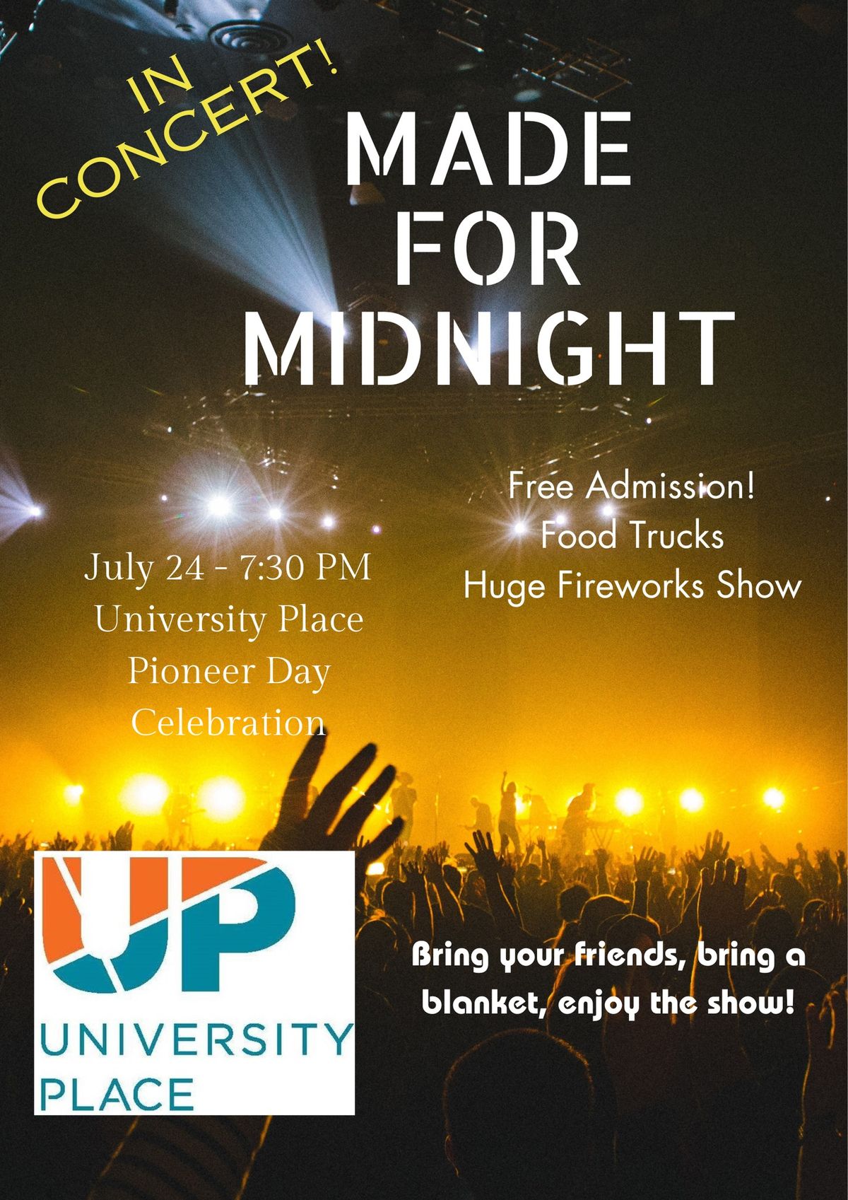 University Place Mall Pioneer Day Concert\/Fireworks Show