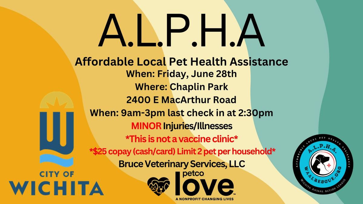 Affordable Local Pet Health Assistance (ALPHA) for low income owners