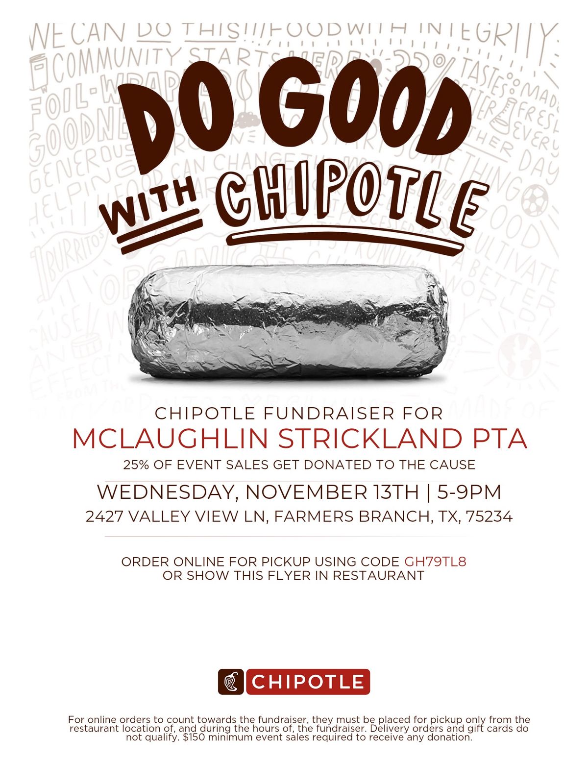 Chipotle Spirit Night 