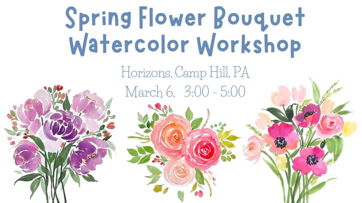 Spring Flowers Bouquet Watercolor Workshop