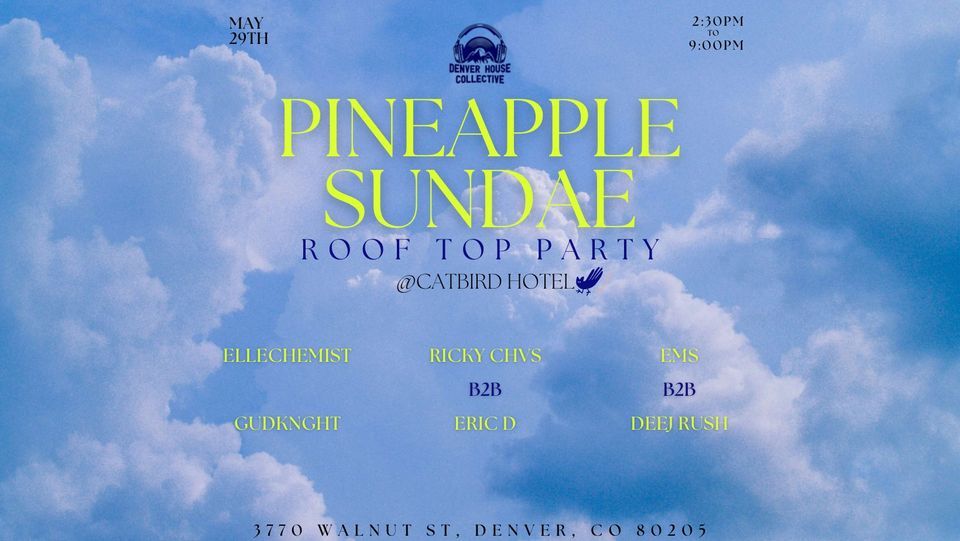 Pineapple Sundae Rooftop Party Catbird Hotel, Catbird Hotel Denver