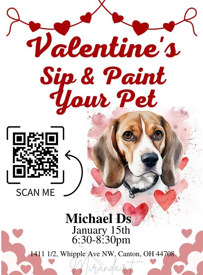 Valentines Sip & Paint your Pet!