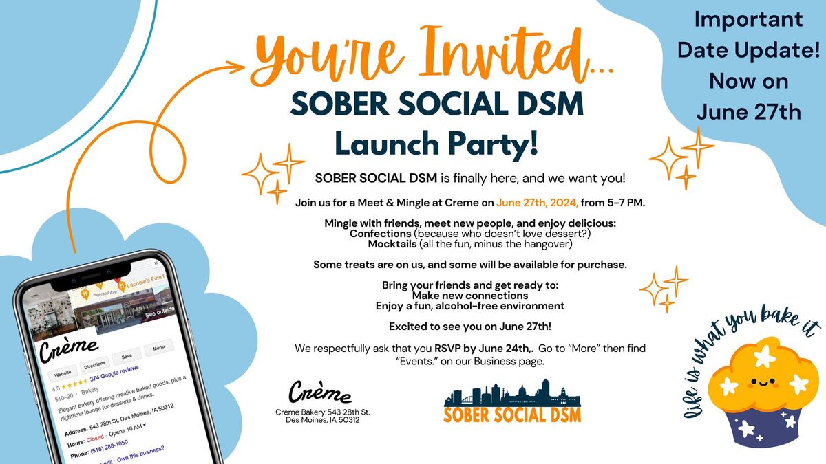 Sober Social DSM Launch Party--Meet & Mingle
