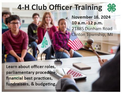 4-H Club Officer Training