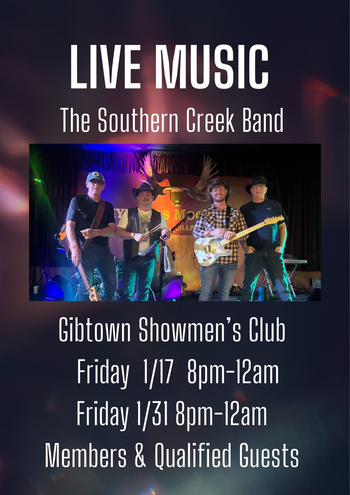 The Southern Creek Band LIVE Gibtown Showmen\u2019s Club in Riverview 