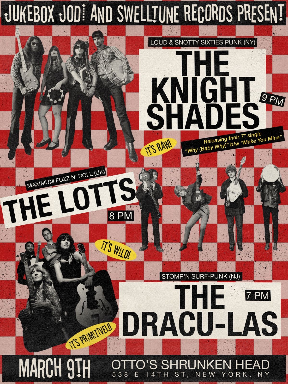 The Knight Shades Record Release Party with The Lotts (UK) & The Dracu-las! 