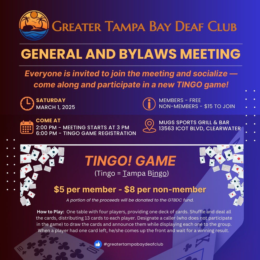 General and Bylaws Meetings \u2660\ufe0f Tingo Game