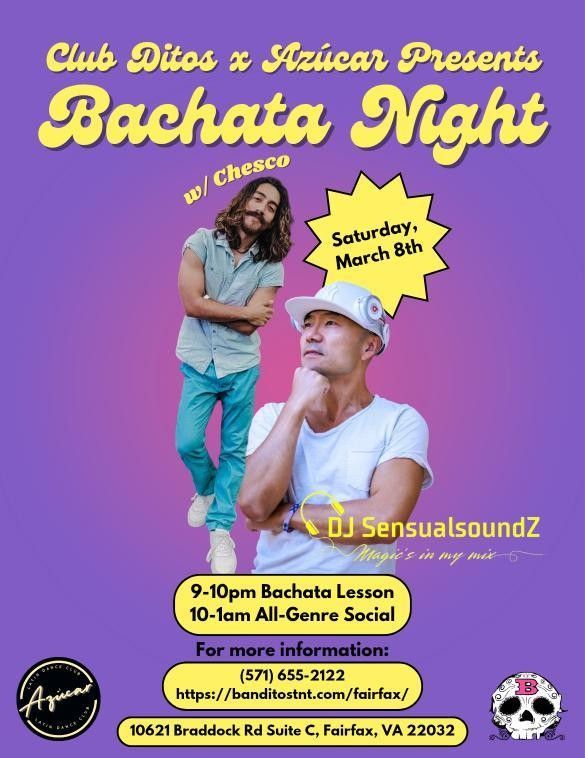 \ud83c\udf89 FREE EVENT\ud83c\udf89 Bachata Night @ Banditos Tacos & Tequila University Mall Fairfax