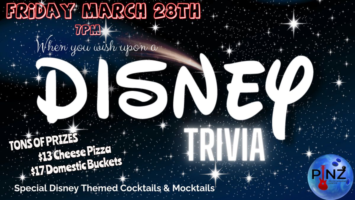 Spring Break DISNEY Trivia at Pinz