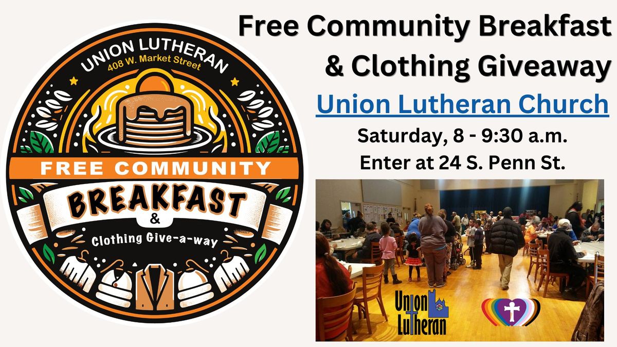 Free Community Breakfast, Clothing Give-away, & The WELL Food Pantry!