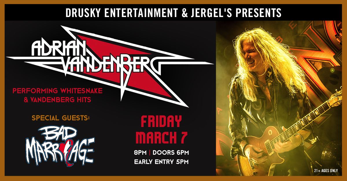 Adrian Vandenberg Performing Whitesnake & Vandenberg Hits at Jergels