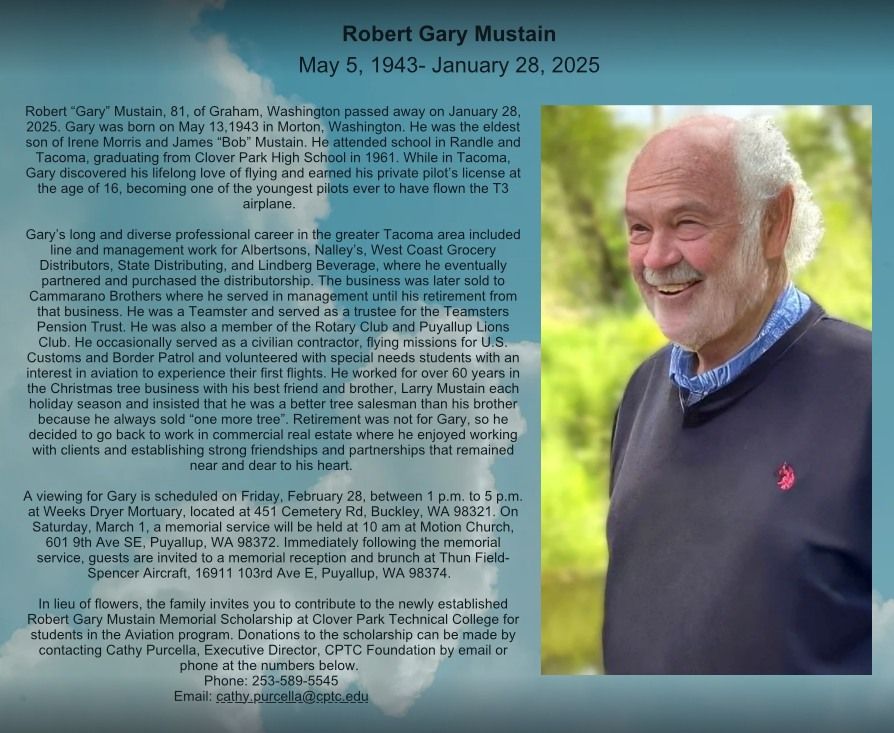 Honoring the Life of Gary Mustain