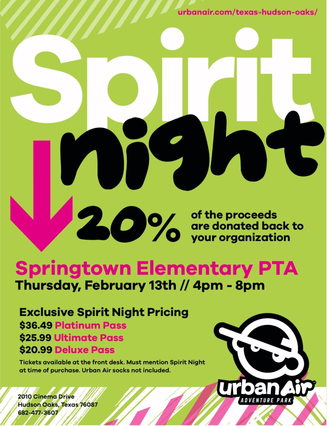 Urban Air (Hudson Oaks) - SPIRIT NIGHT