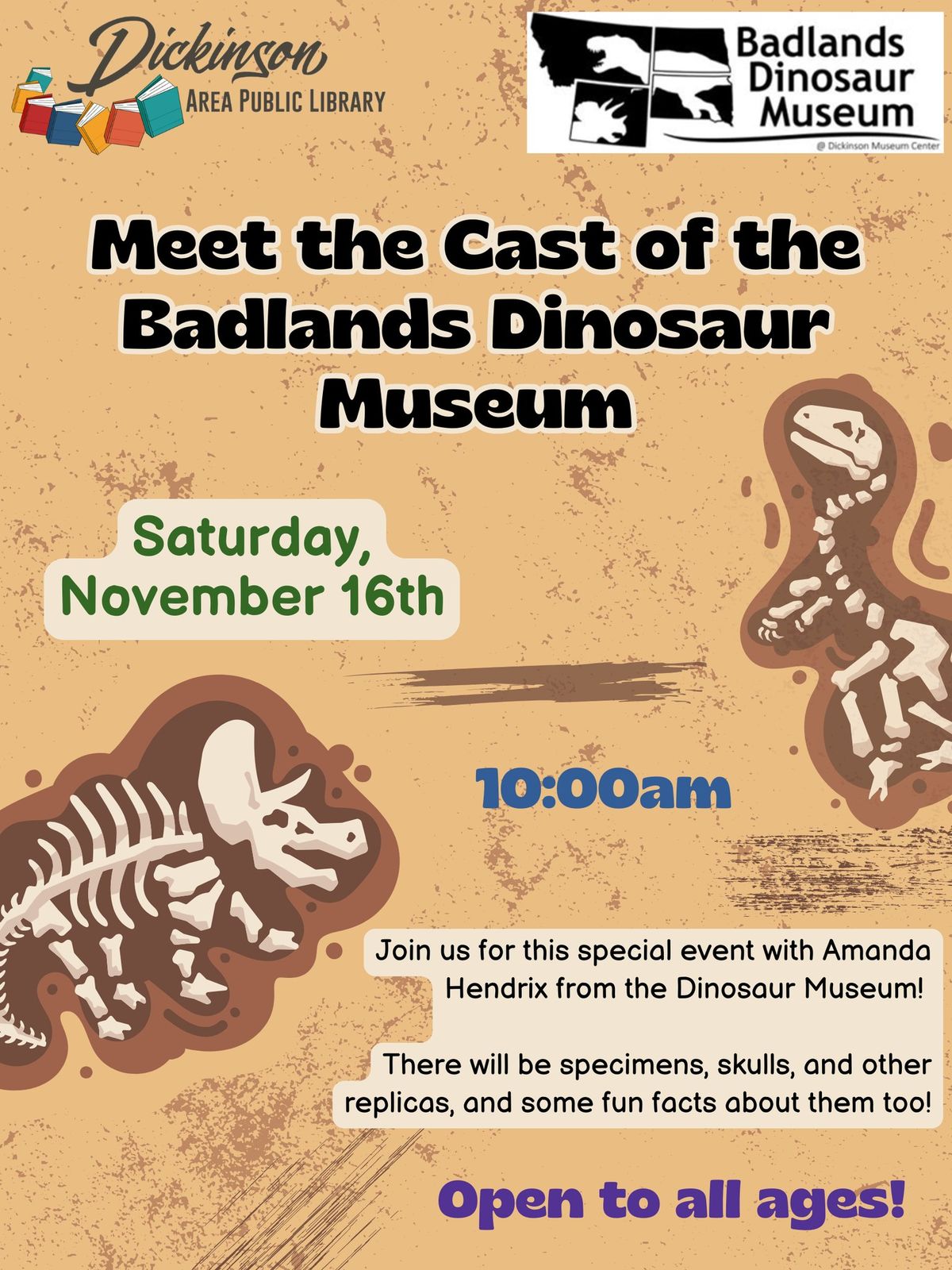 Dinosaur Museum Presentation: Meet the Cast of the Badlands Dinosaur Museum