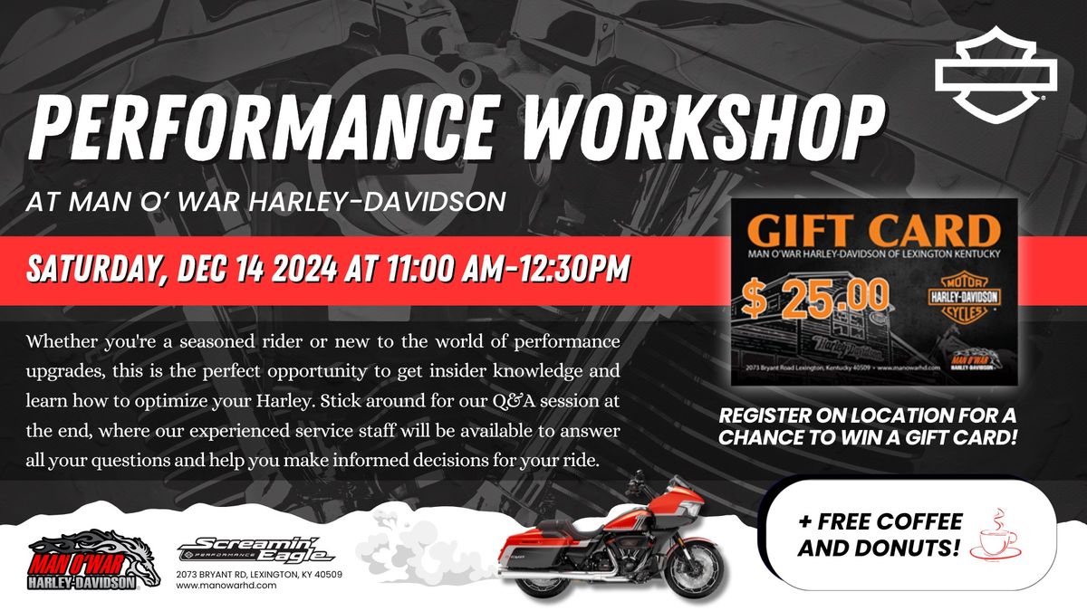 Performance Workshop! +$25 Giveaway