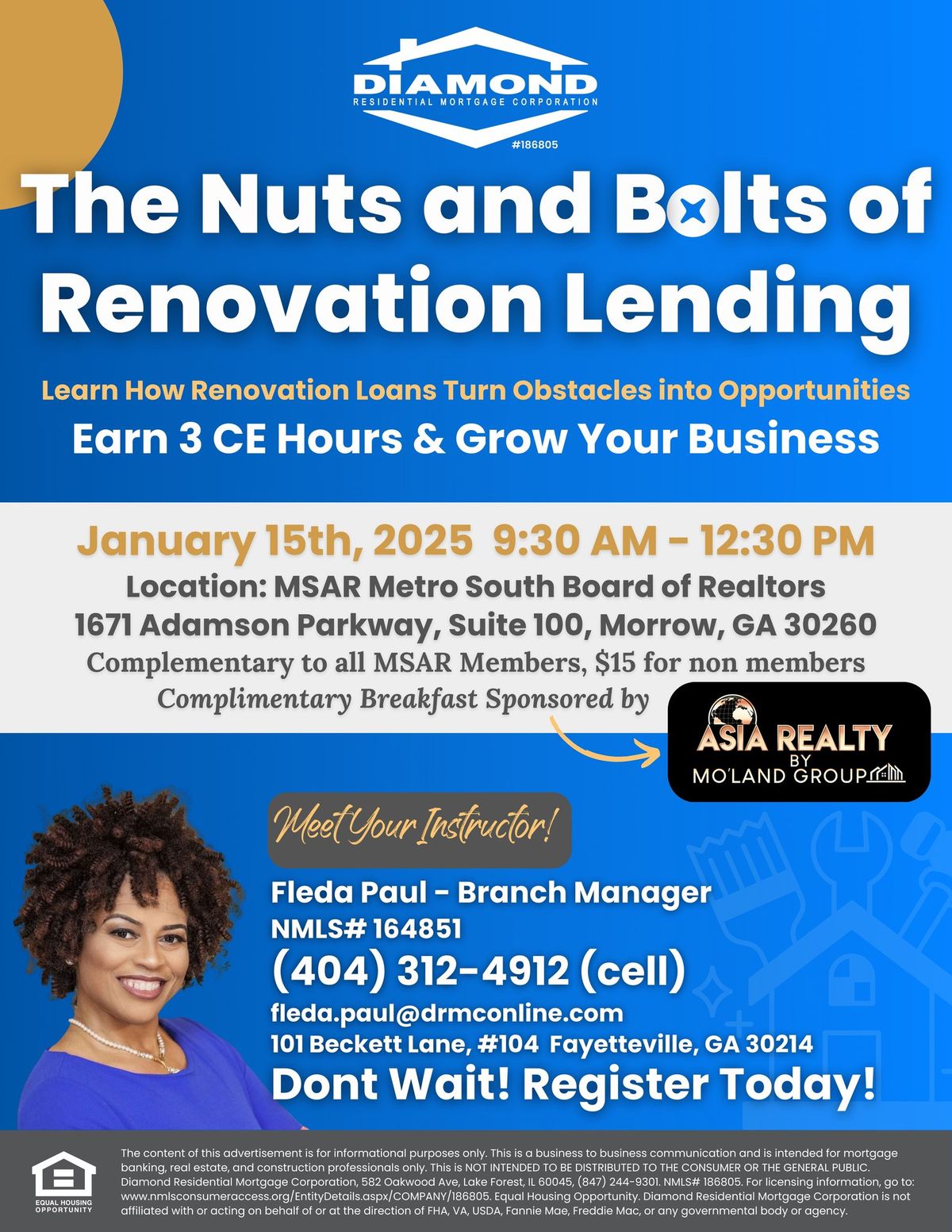   3 hours CE: The Nuts And Bolts Of Renovation Lending