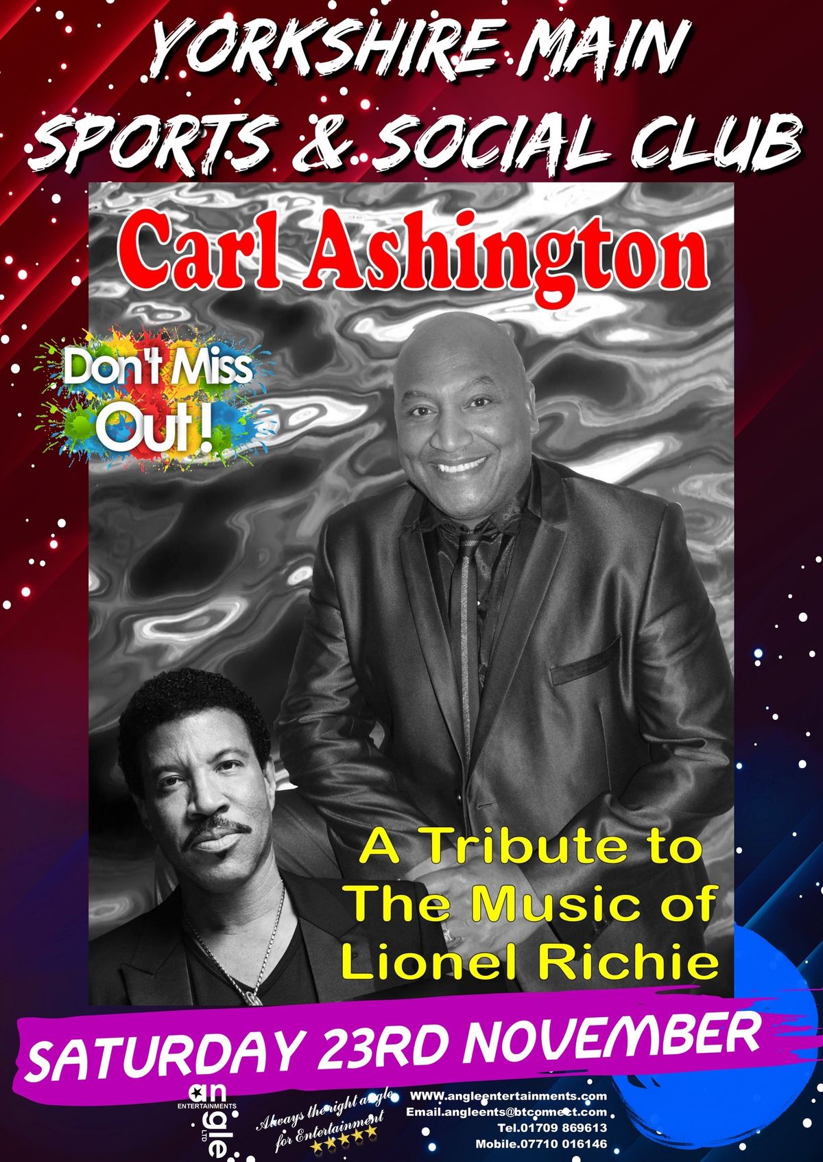 Carl Ashington. Tribute to the music of Lionel Richie