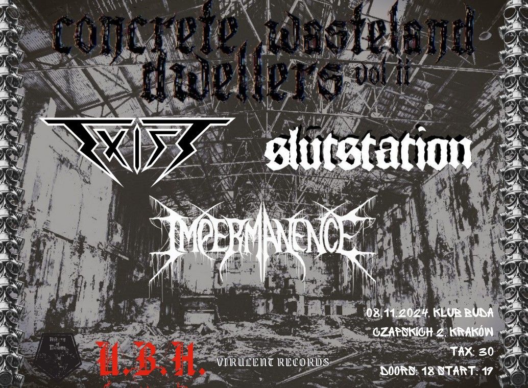 CONCRETE WASTELAND DWELLERS VOL. II \/\/ EXIST \/ SL\u00dcTSTATION \/ IMPERMANENCE