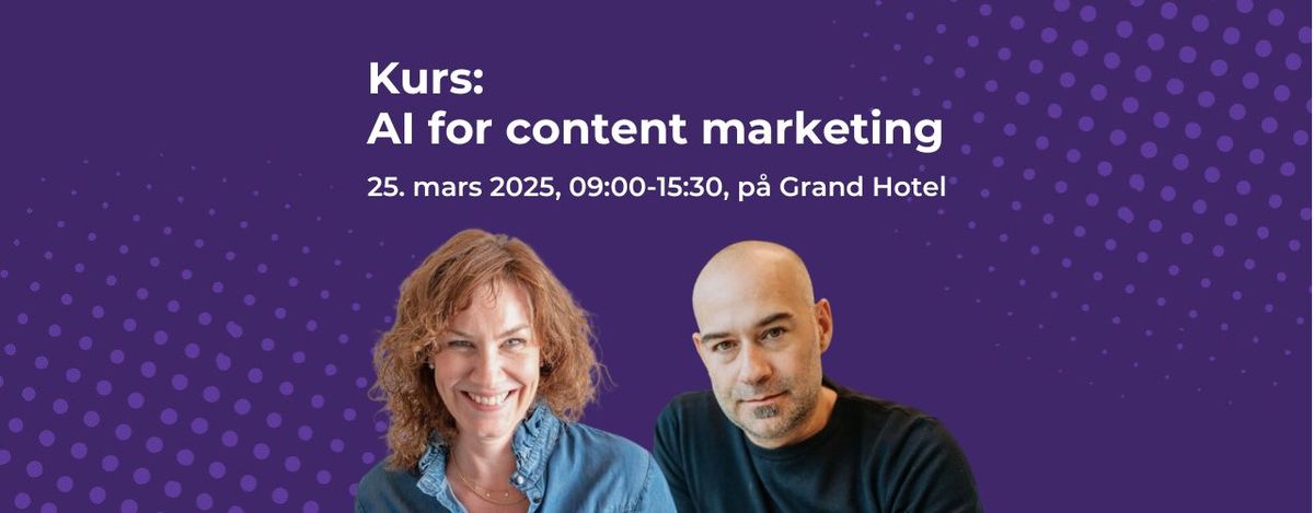 Kurs: AI for content marketing