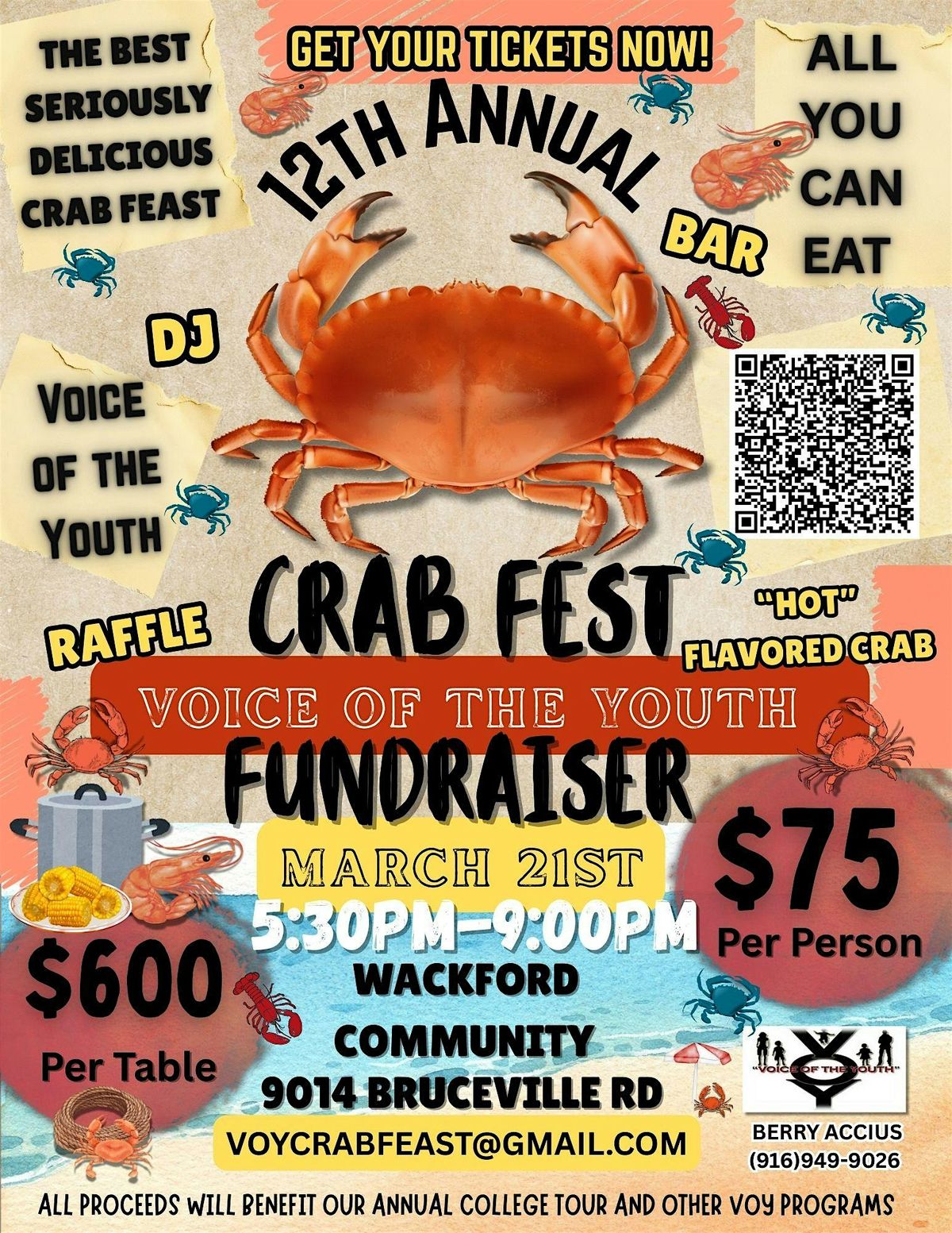 2025 VOY  Community Crab Feed - Eat, Celebrate & Empower Our Youth